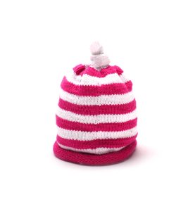 Pink Striped Baby Hat 1064
